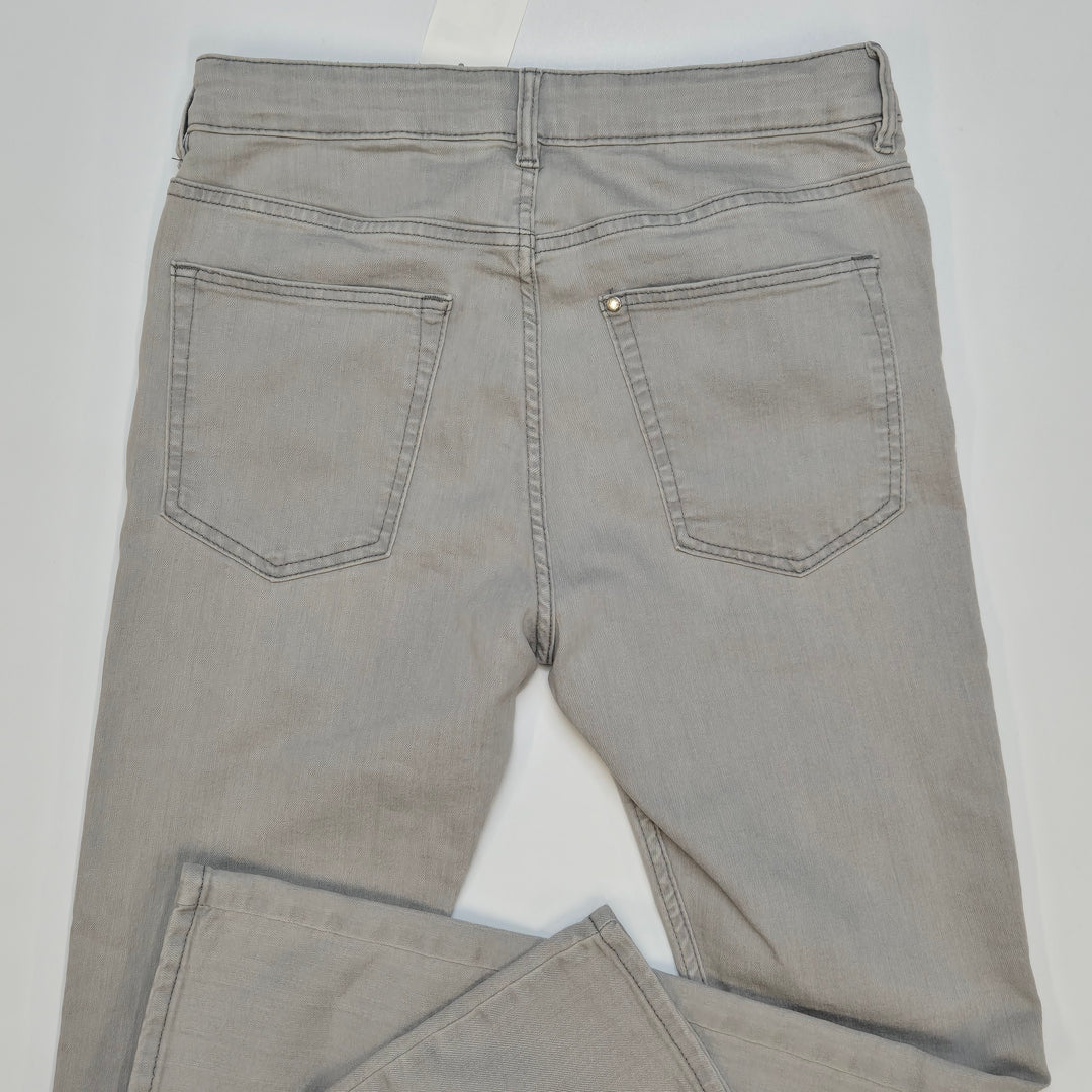 Ljusgrå skinny jeans H&M justerbar midja