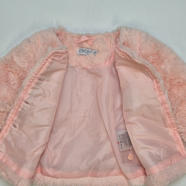 Rosa barnjacka i syntetpäls från Dirkje