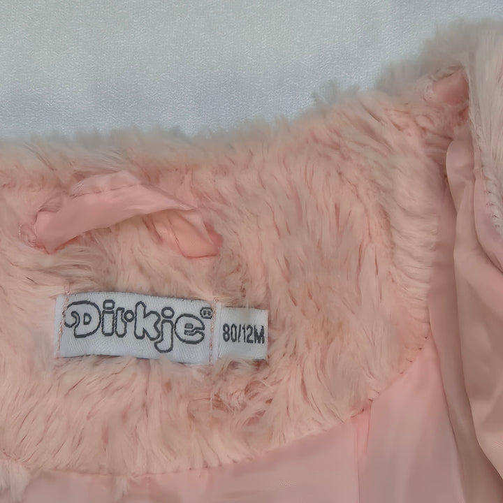 Rosa barnjacka i syntetpäls från Dirkje
