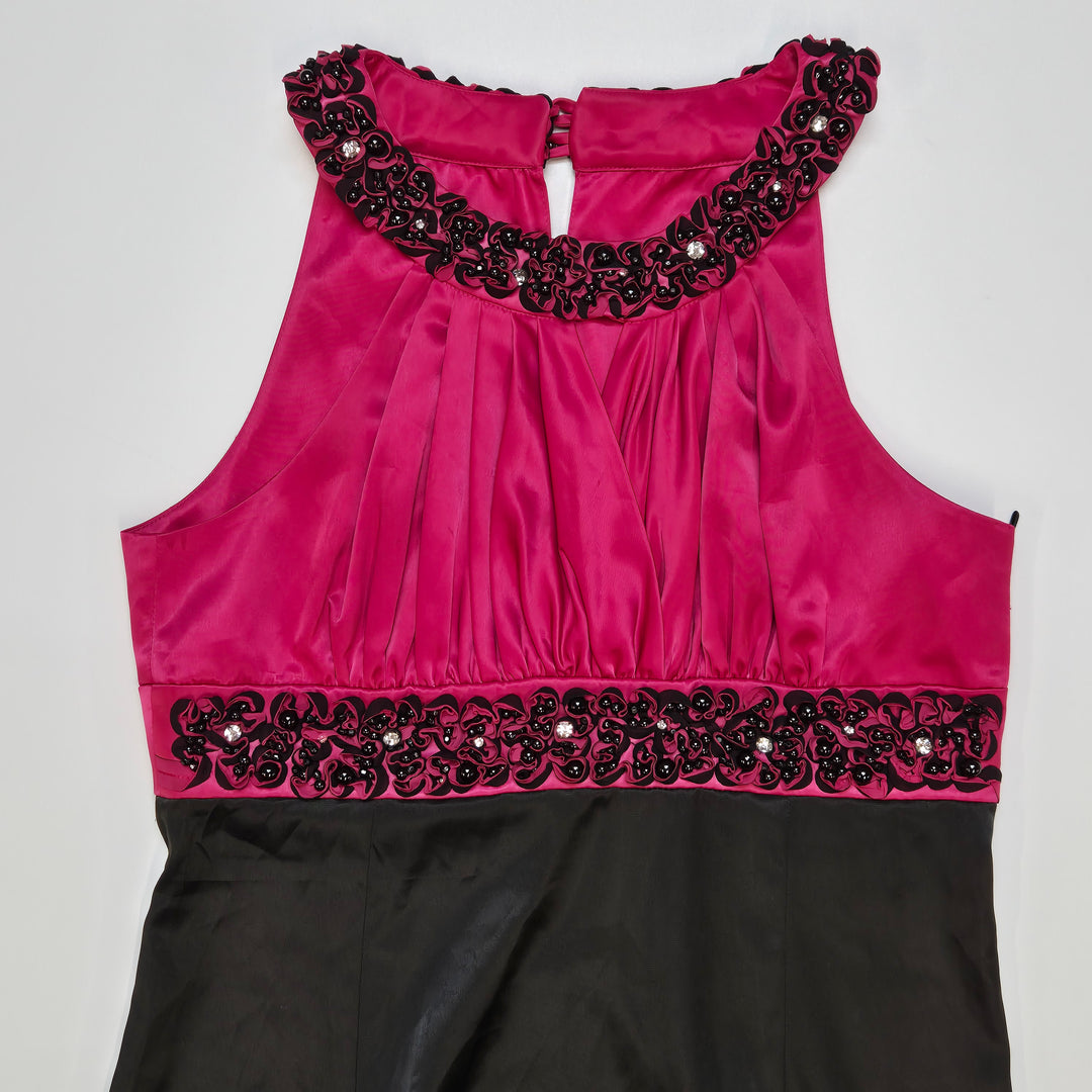 Kenzel Elegant Klänning Rosa Svart Storlek 44