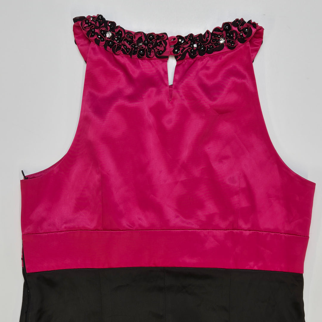 Kenzel Elegant Klänning Rosa Svart Storlek 44