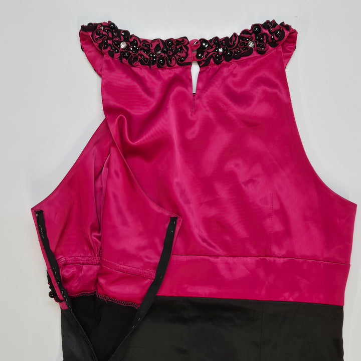 Kenzel Elegant Klänning Rosa Svart Storlek 44