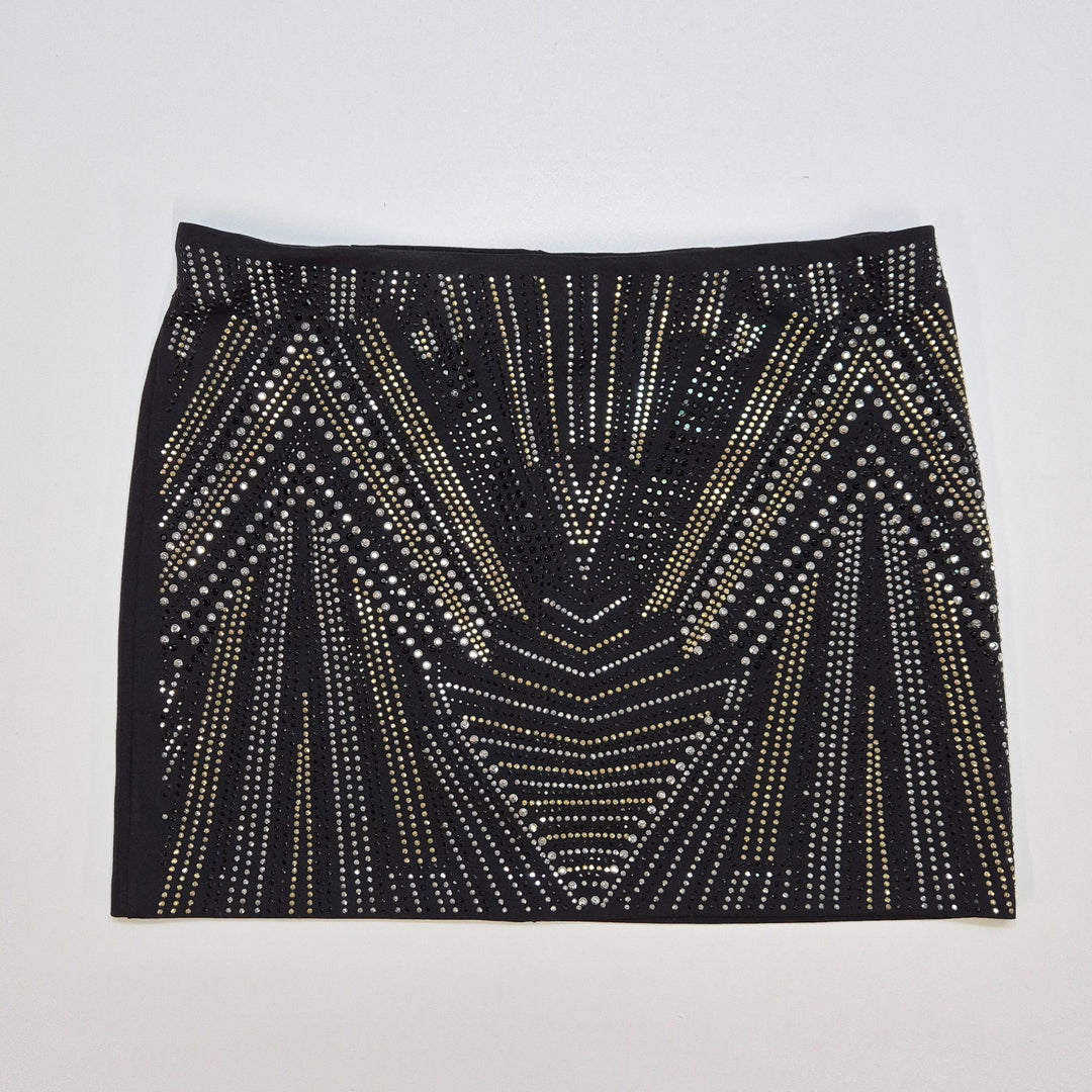 Elegant Svart Pärlprydd Minikjol H&M Damkläder