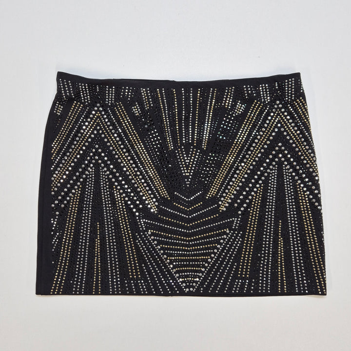 Elegant Svart Pärlprydd Minikjol H&M Damkläder