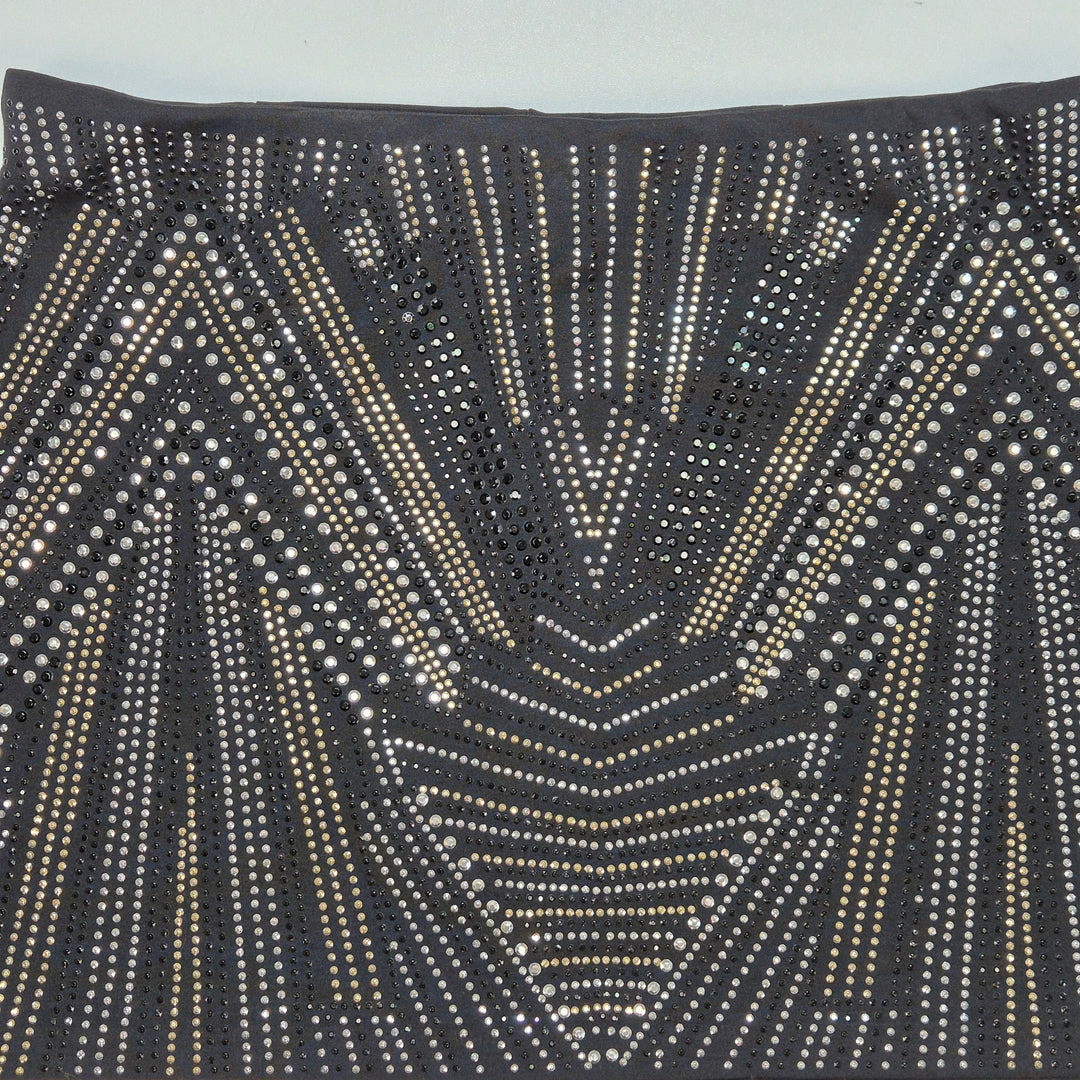 Elegant Svart Pärlprydd Minikjol H&M Damkläder