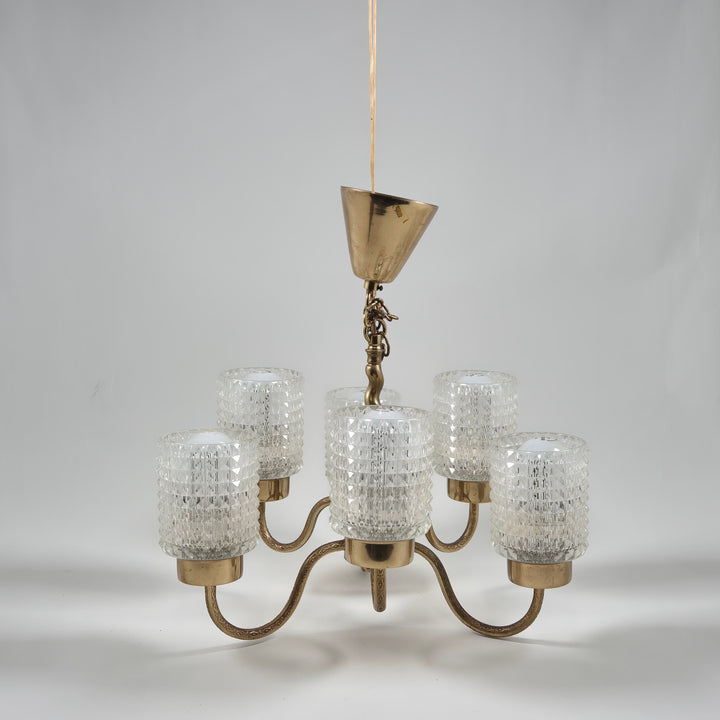 Retro Elegant Takkrona i Glas och Metall