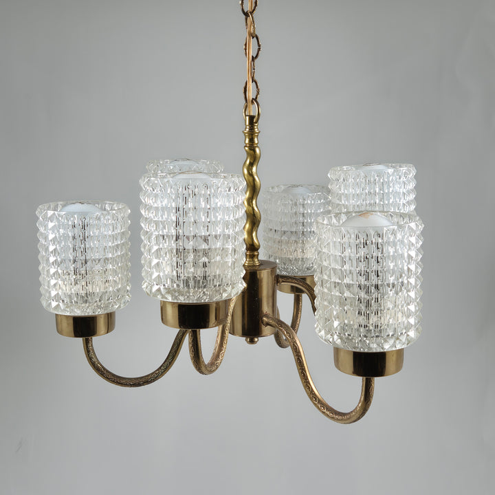 Retro Elegant Takkrona i Glas och Metall