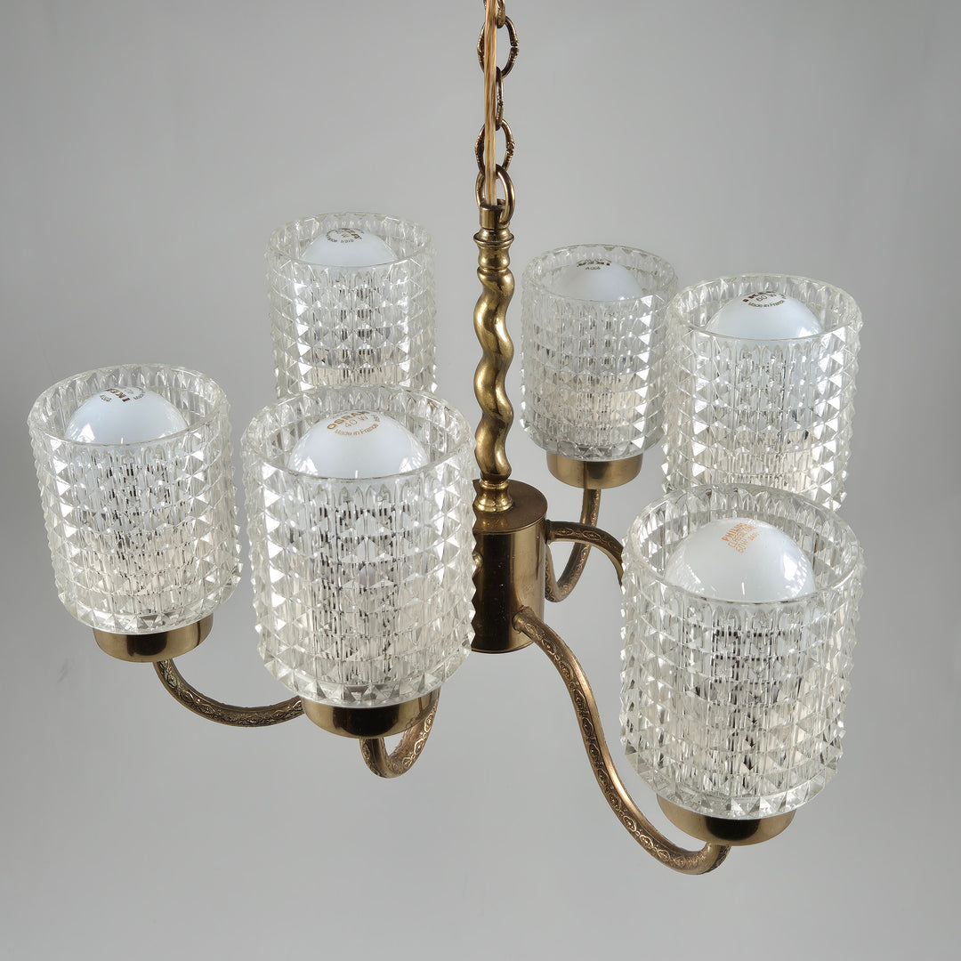 Retro Elegant Takkrona i Glas och Metall