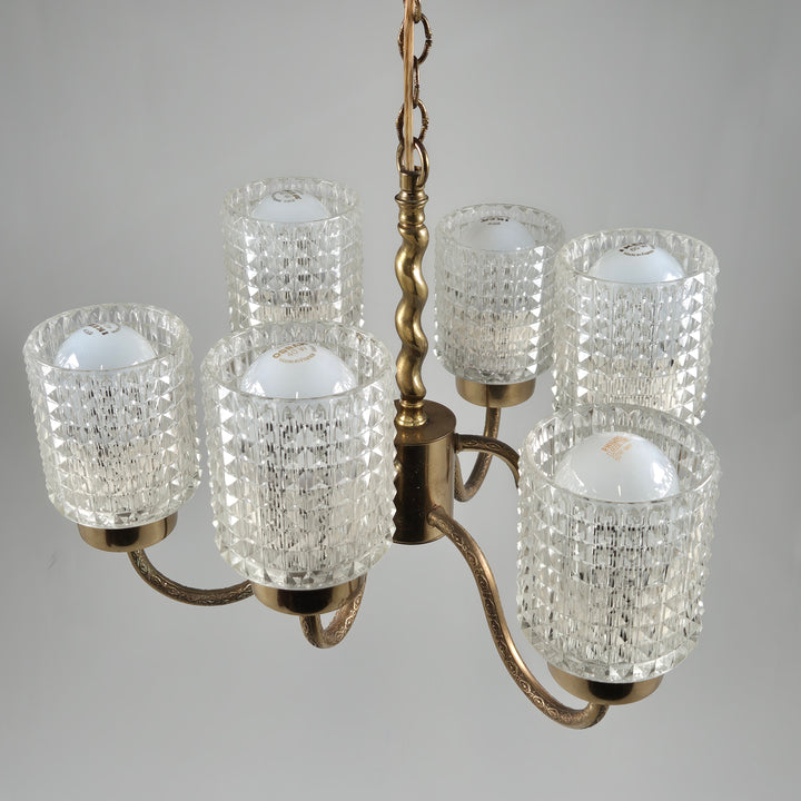 Retro Elegant Takkrona i Glas och Metall