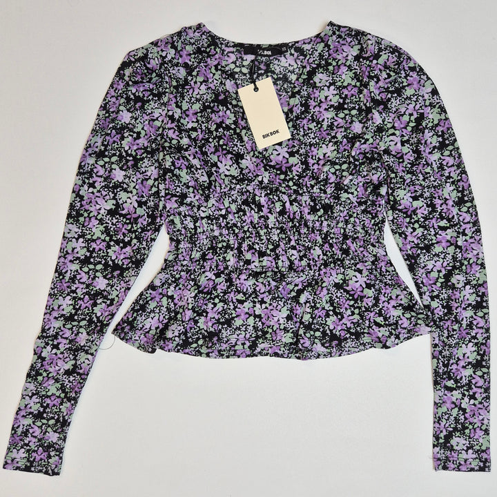 Bikbok blus med blommönster ny XS