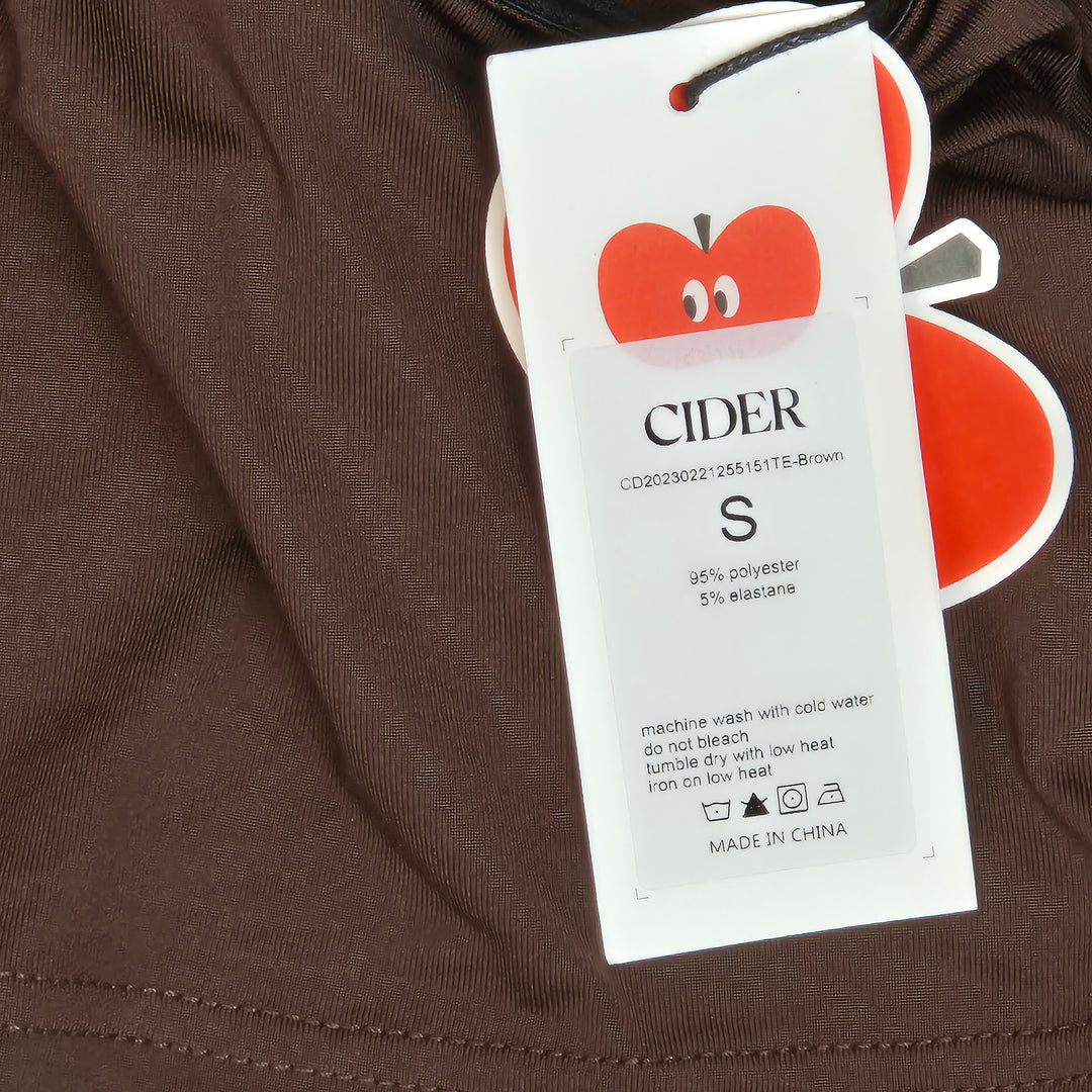 Elegant mörkbrun topp från Cider i polyester