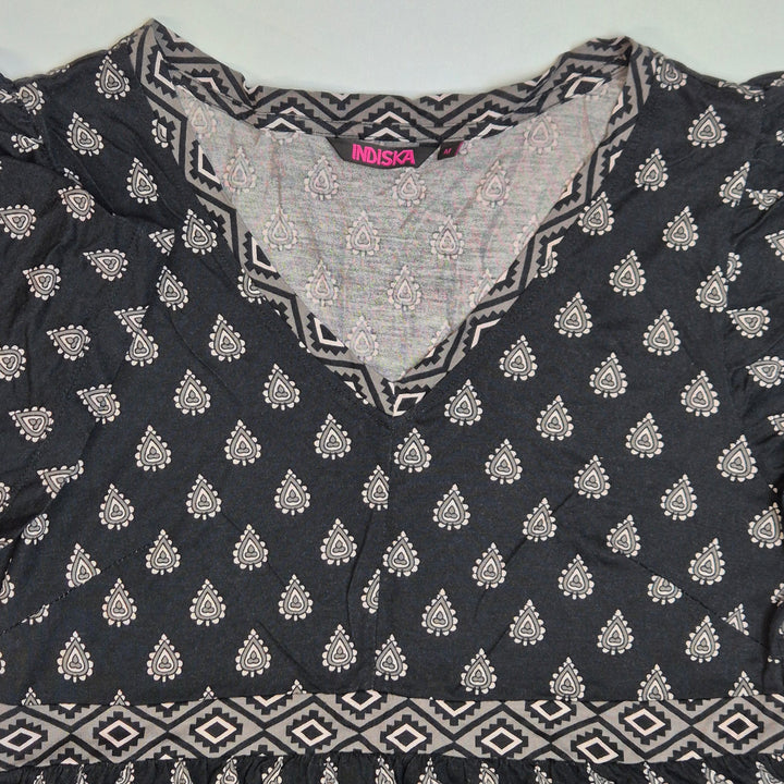 Unikt mönstrad klänning Indiska elegant Medium