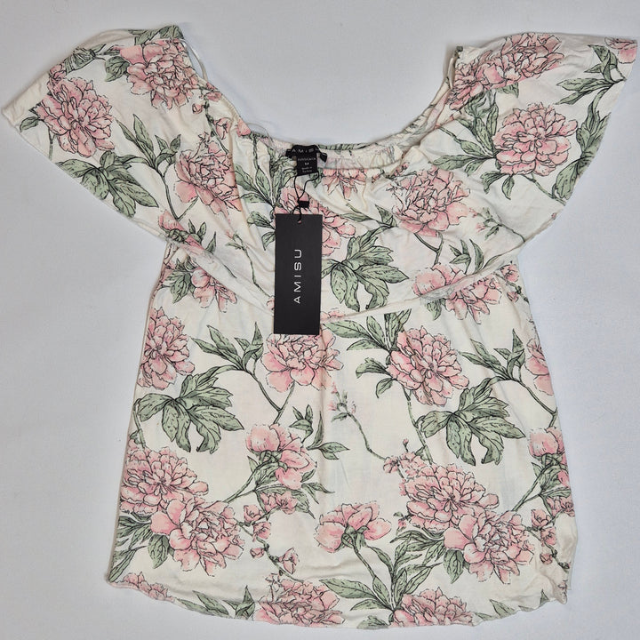 Elegant blustopp från Amisu med blommönster