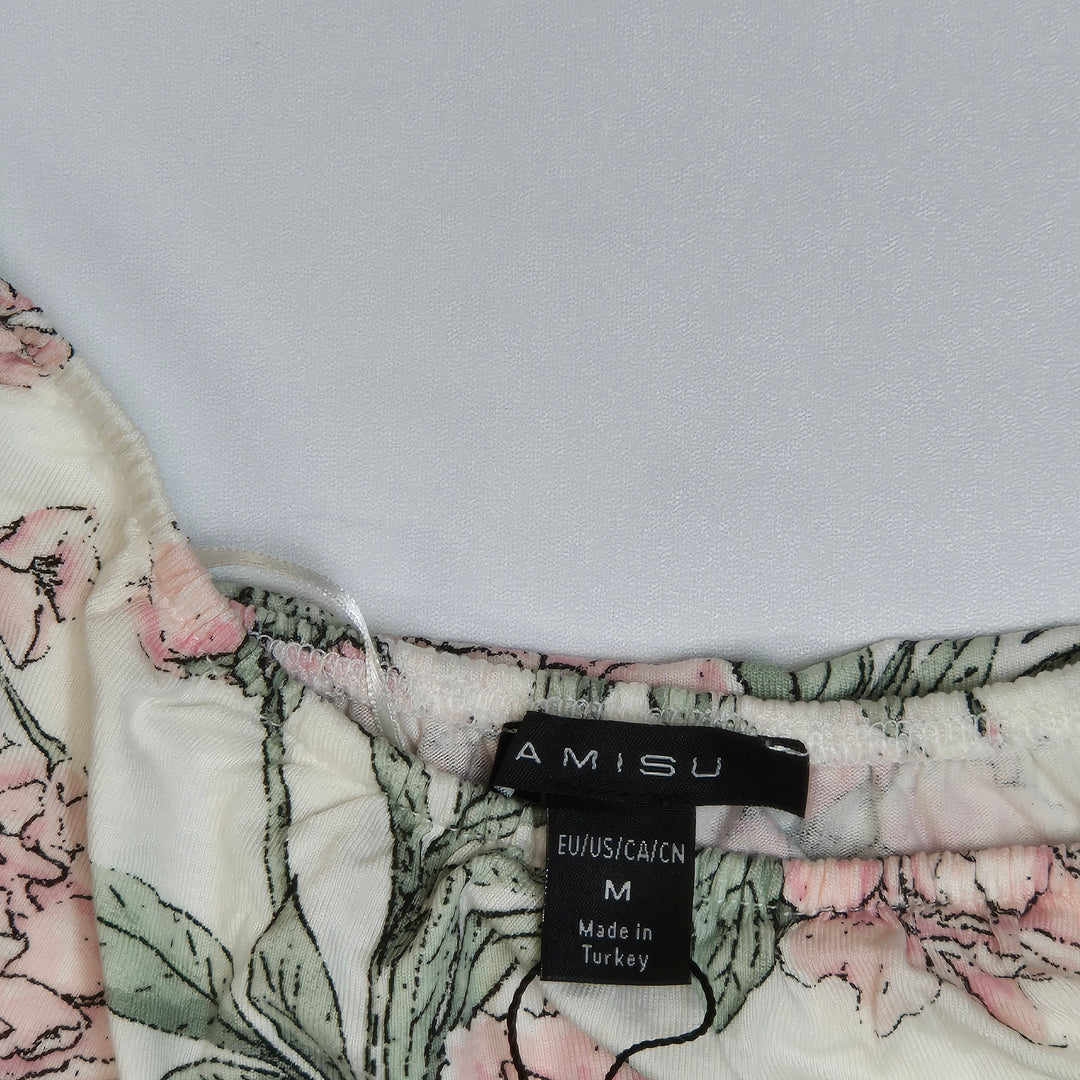 Elegant blustopp från Amisu med blommönster