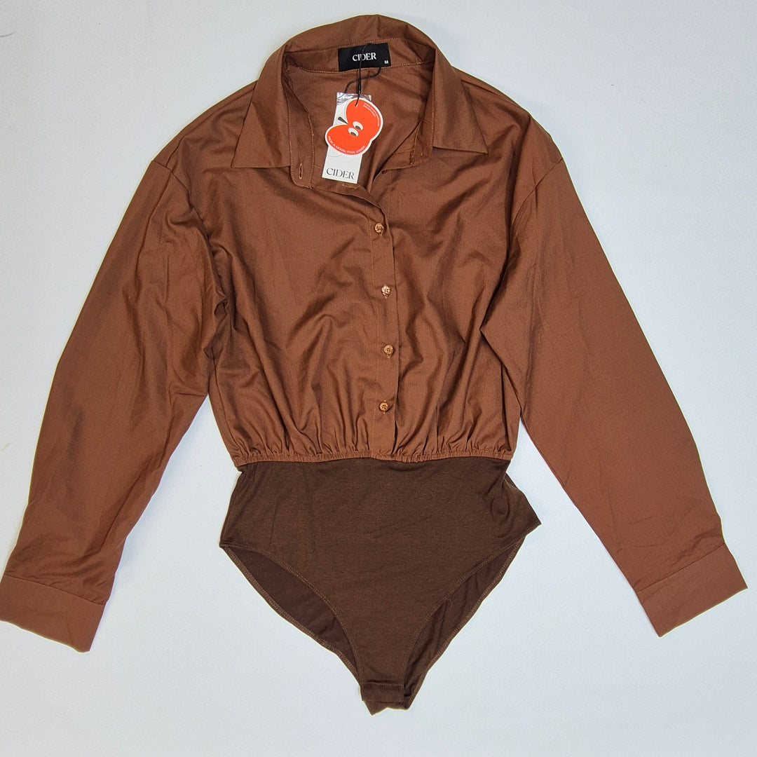 Elegant Cider skjortbody i mjuk textur