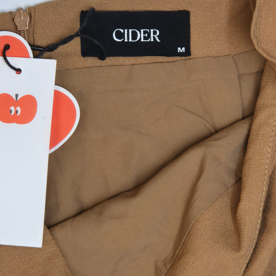 Elegant brun kjol Cider omlottstil M