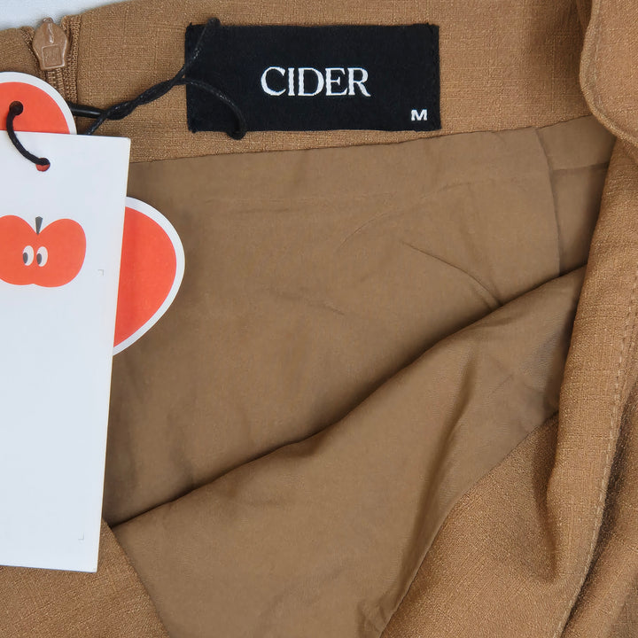 Elegant brun kjol Cider omlottstil M