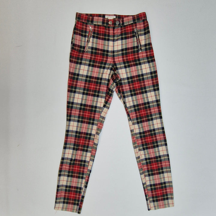 Unika rutiga byxor i tartanmönster