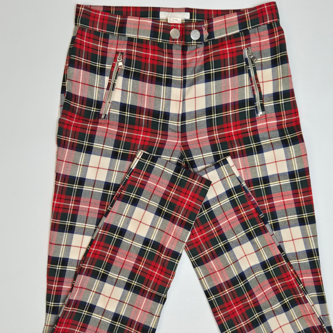 Unika rutiga byxor i tartanmönster