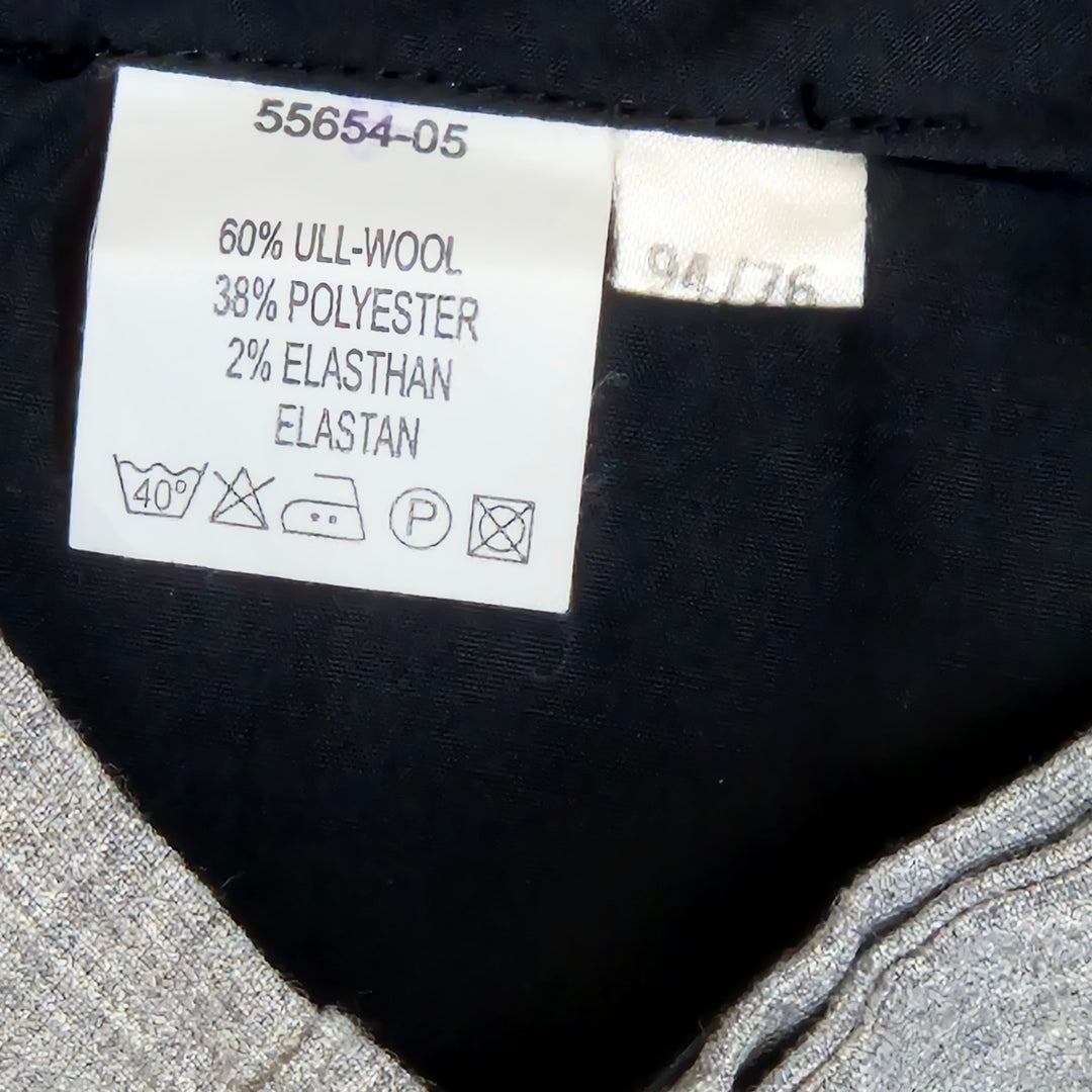 Klassiska grå kostymbyxor i ullblandning