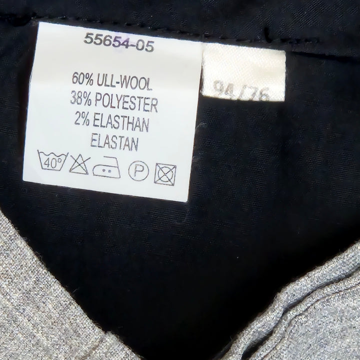 Klassiska grå kostymbyxor i ullblandning