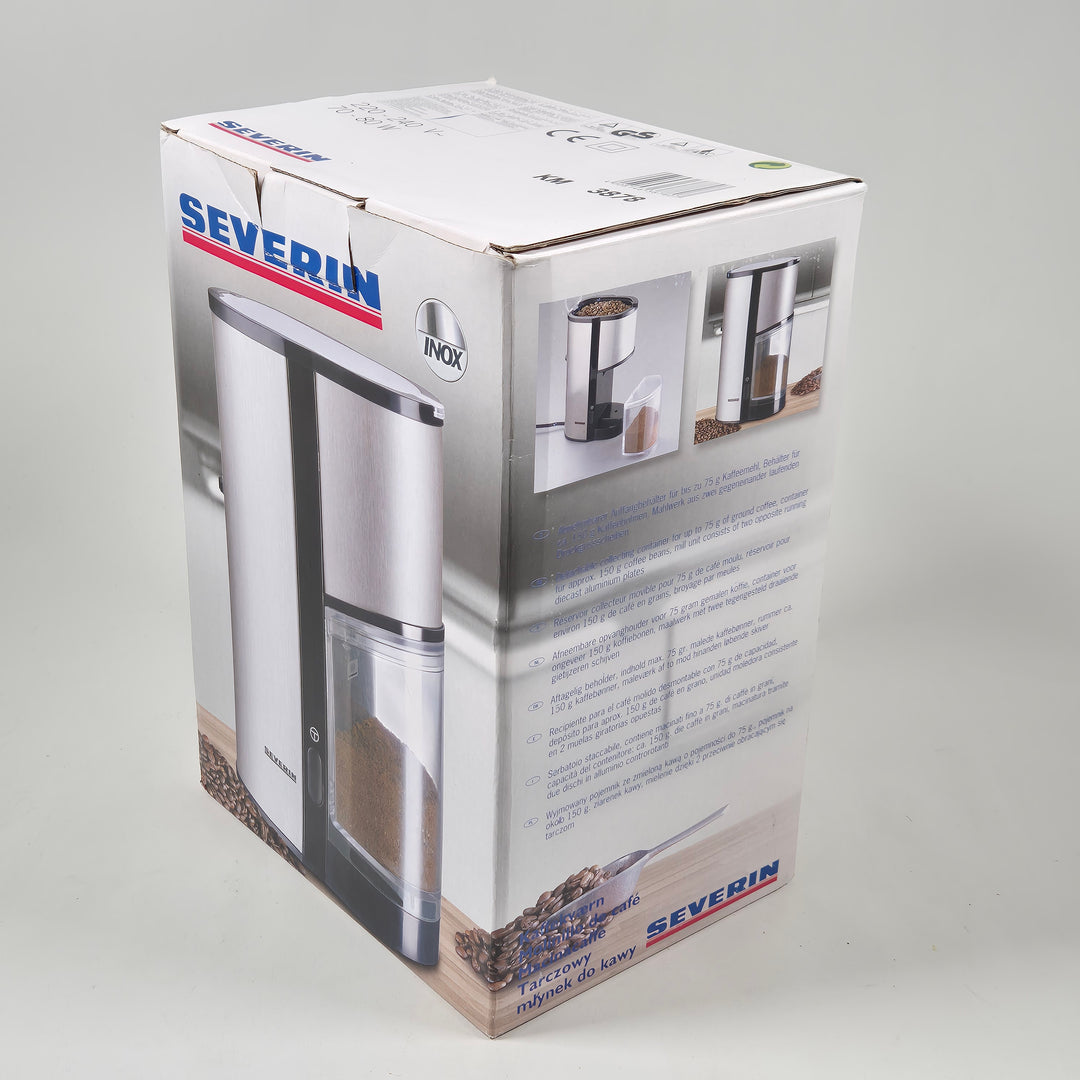 Elegant Severin kaffekvarn i rostfritt stål