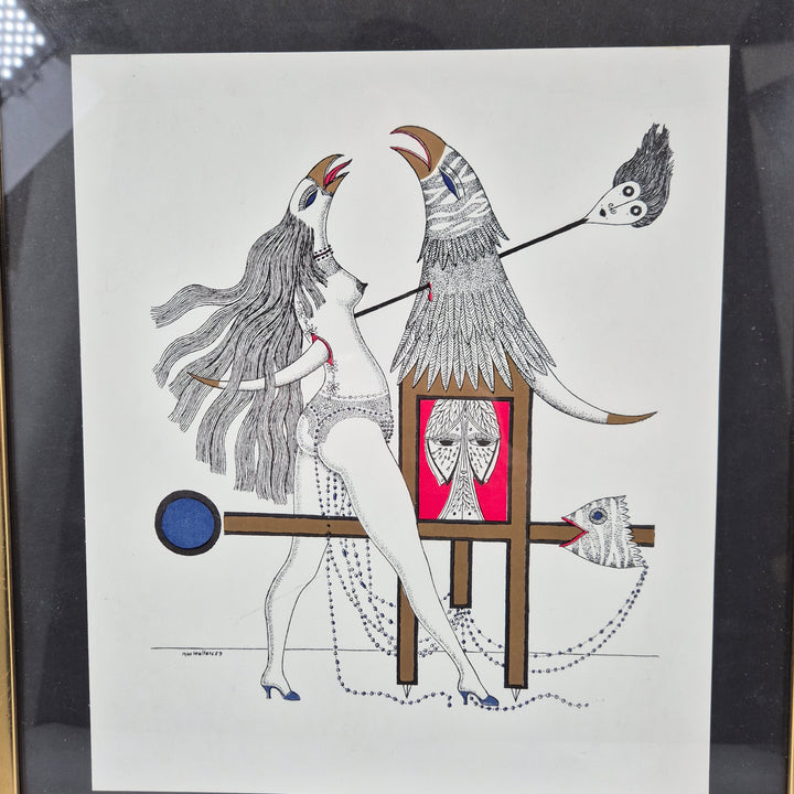 Max Walter Unikt Konstverk Retro 1957