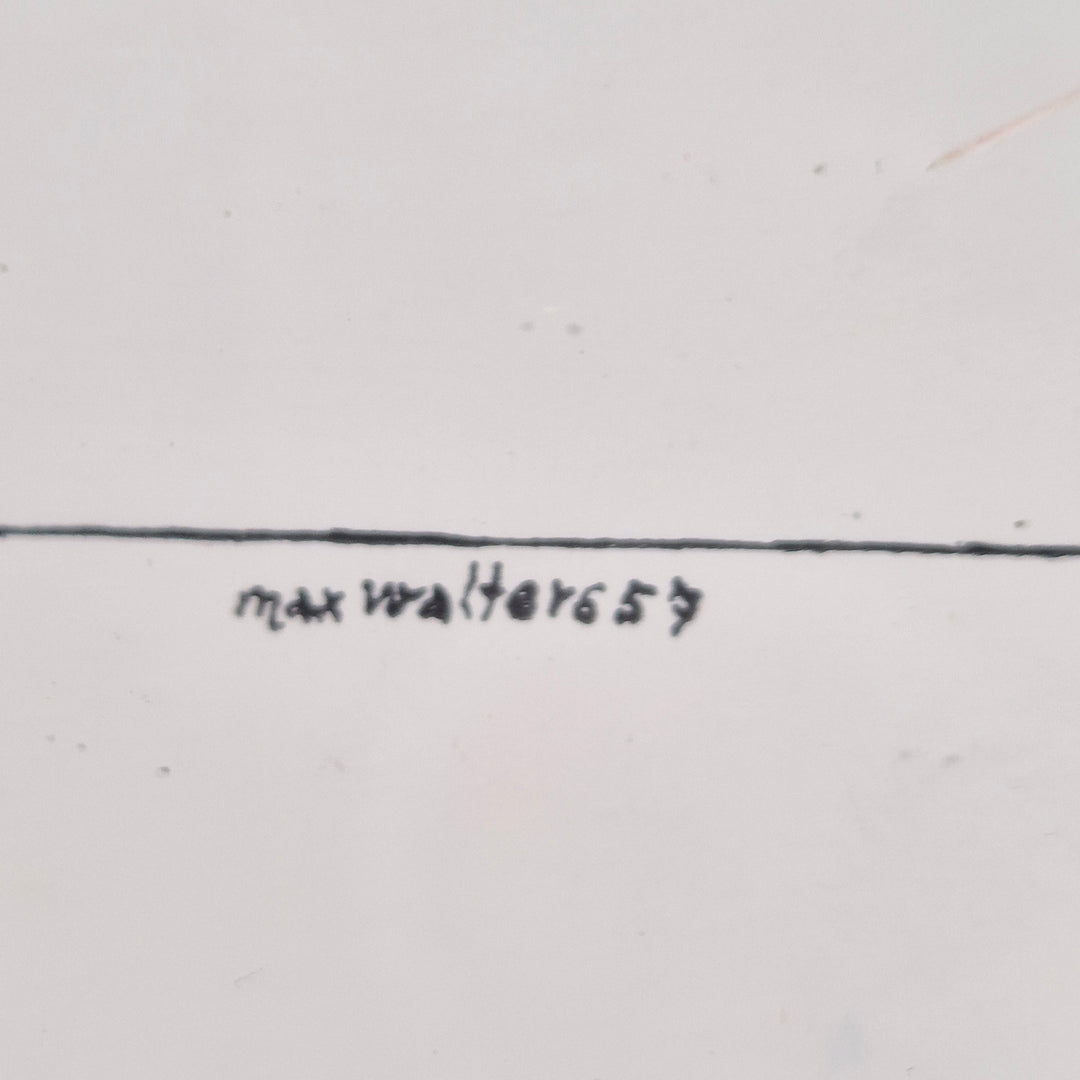 Max Walter Unikt Konstverk Retro 1957
