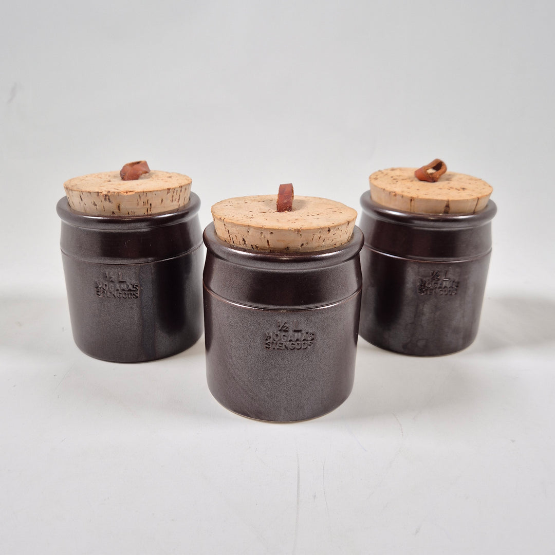 Keramikburkar med korklock mörkgrå elegant