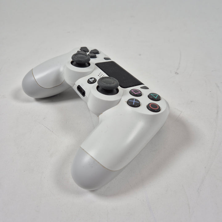 Trådlös vit spelkontroll med pekplatta