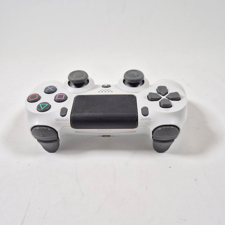 Trådlös vit spelkontroll med pekplatta