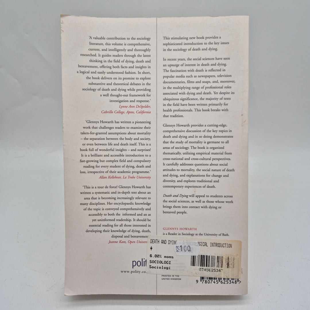 Begagnad sociologibok om död, Polity Press