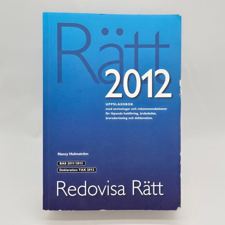 Redovisa Rätt 2012 Ekonomibok Begagnad