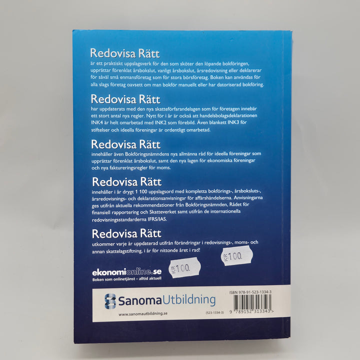 Redovisa Rätt 2012 Ekonomibok Begagnad