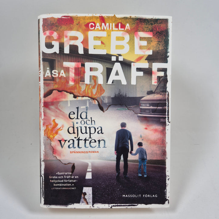 Eld och djupa vatten spänningsroman inbunden bok