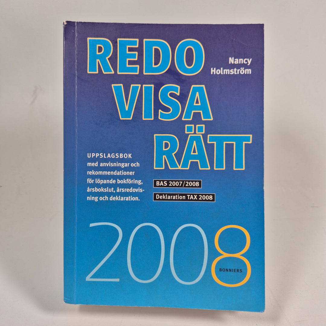 Redovisa rätt 2008 bok Bonnier Utbildning
