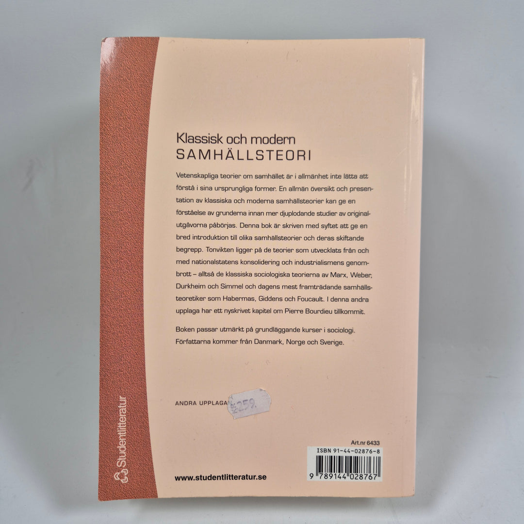 Klassisk sociologibok Studentlitteratur begagnad