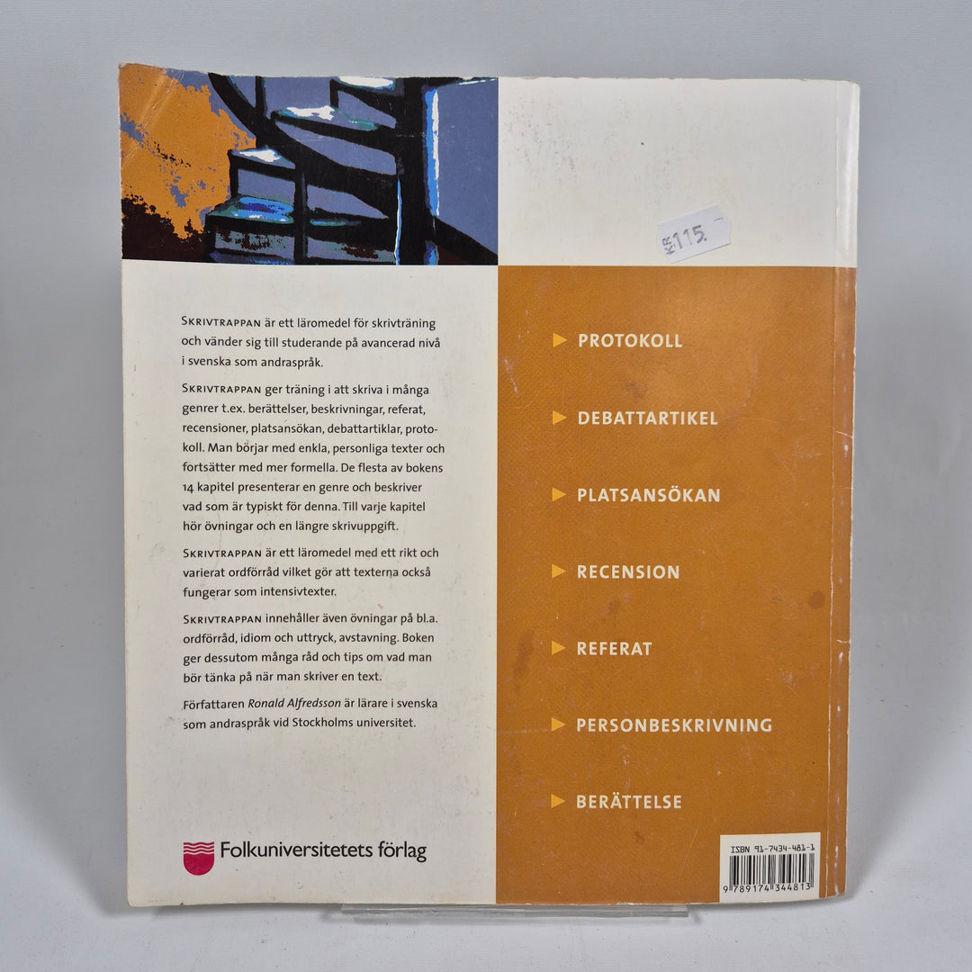 Skrivtrappan skrivbok Folkuniversitetet begagnad kursbok