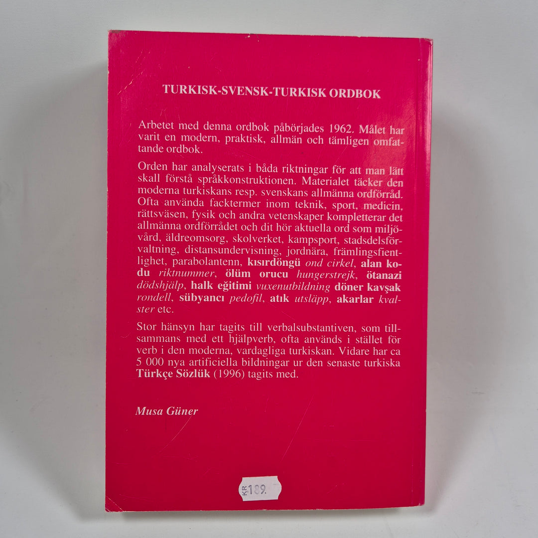Turkisk svensk ordbok Musa Güner begagnad