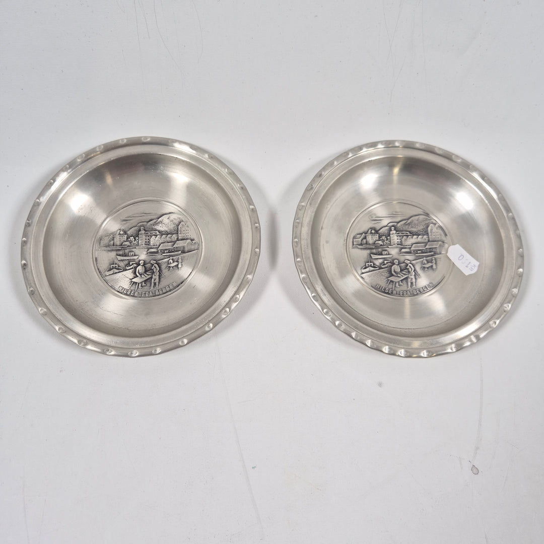 Retro tennfat Hilsen fra Bergen set