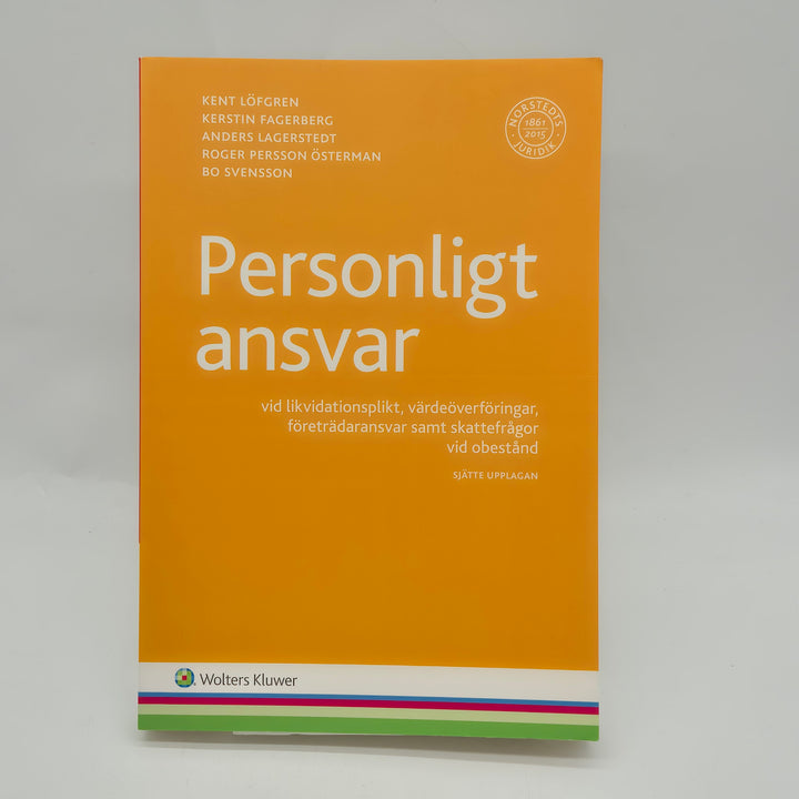 Personligt ansvar juridisk fackbok Wolters Kluwer