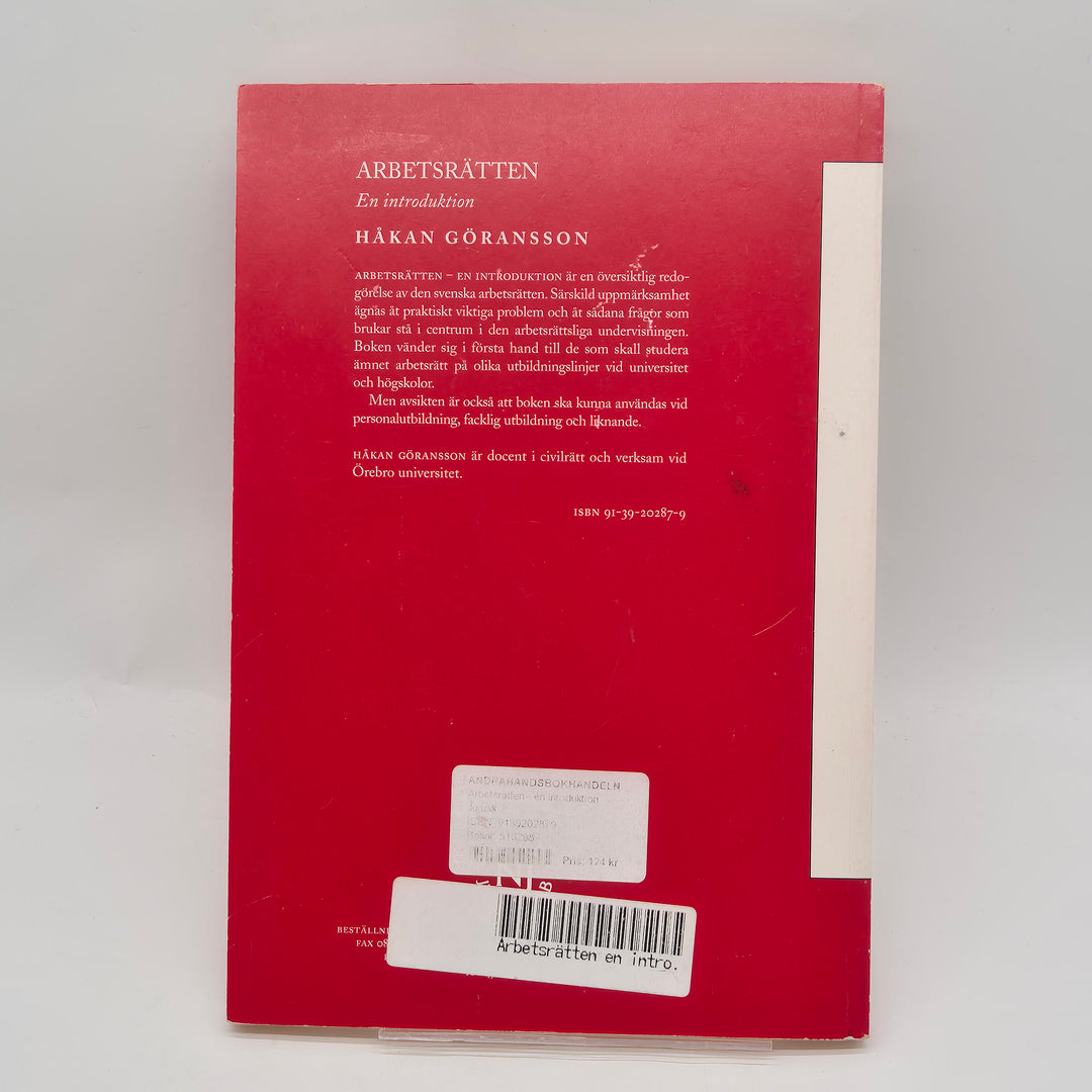 Arbetsrätten en introduktion kursbok Håkan Göransson