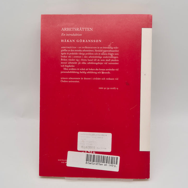 Arbetsrätten en introduktion kursbok Håkan Göransson