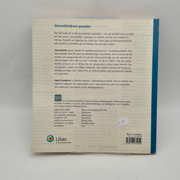 Journalistik fackbok Liber Medieteket begagnad