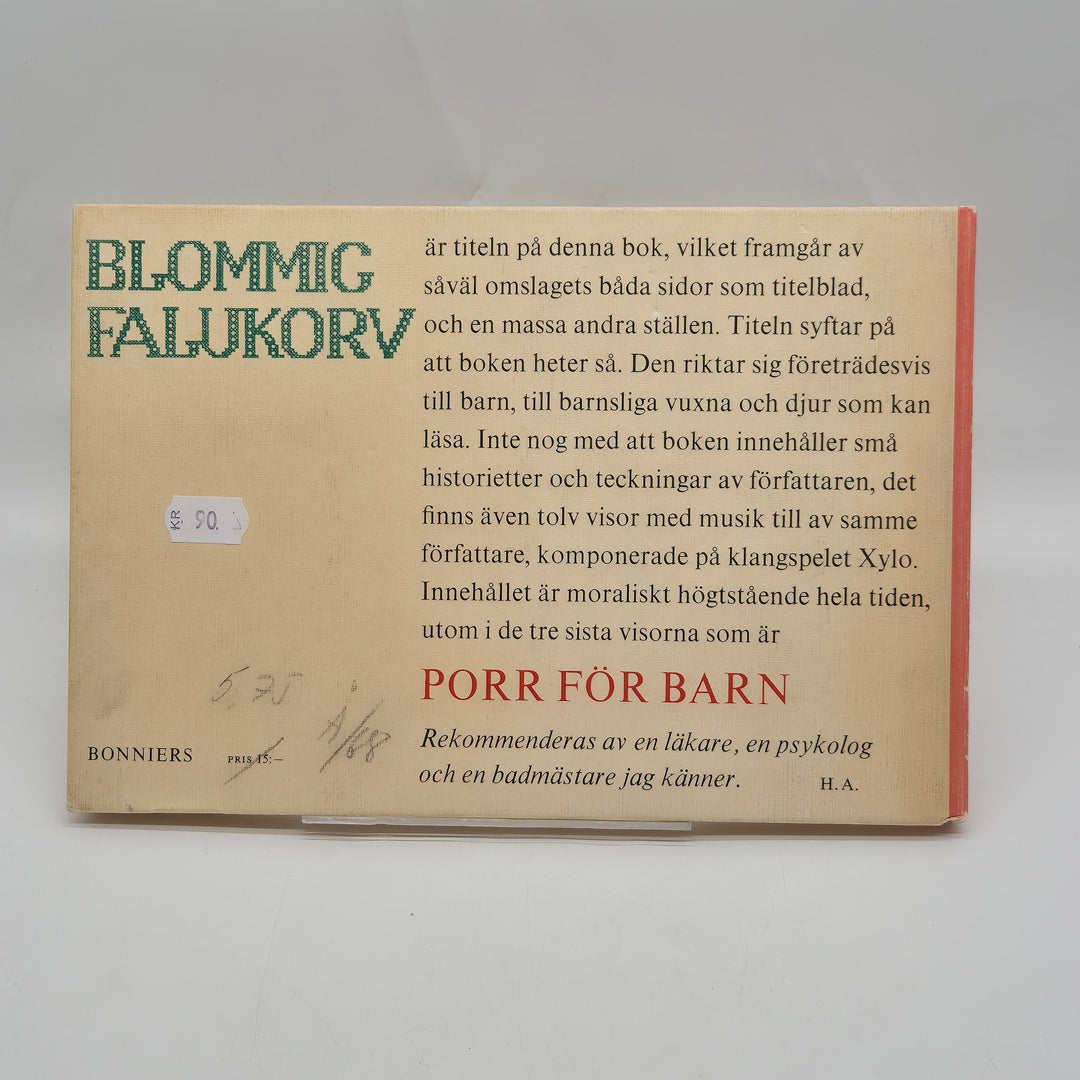 Retro barnbok Hans Alfredson Blommig falukorv