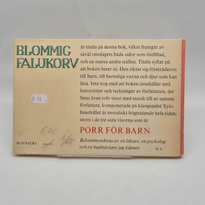 Retro barnbok Hans Alfredson Blommig falukorv