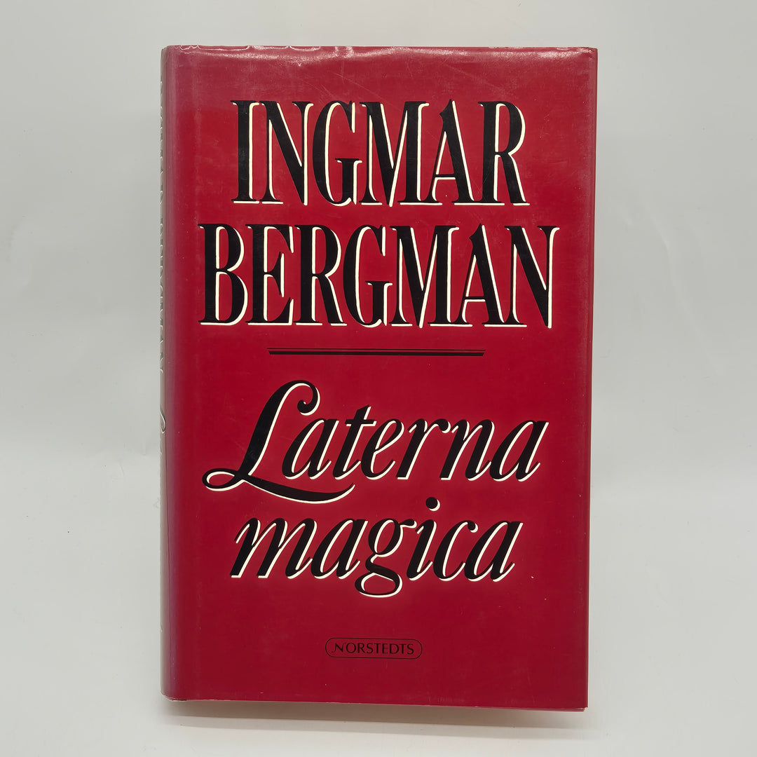 Laterna magica Ingmar Bergman röd Norstedts hårdband