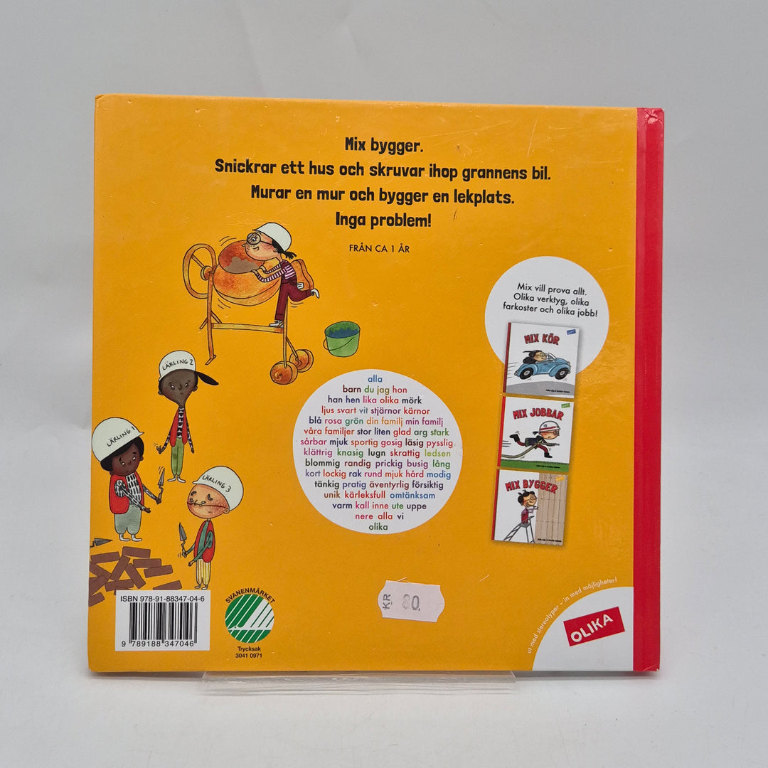 Mix bygger barnbok OLIKA förlag begagnad