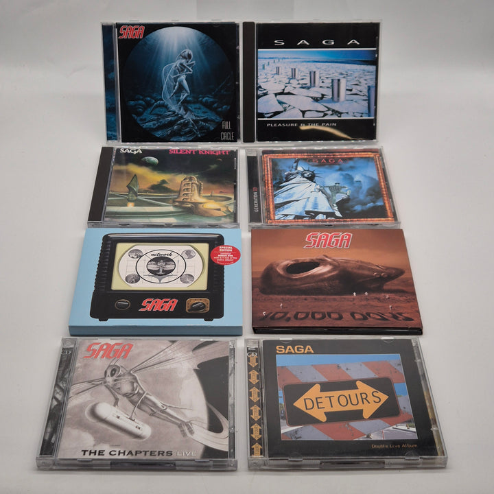 Saga CD-samling 8 skivor retro progrock