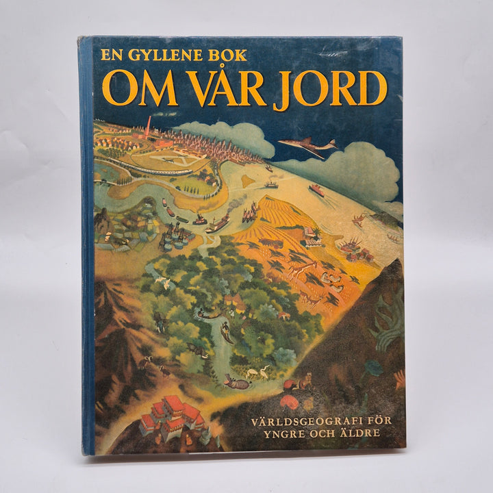 Retro illustrerad faktabok En gyllene bok om vår jord